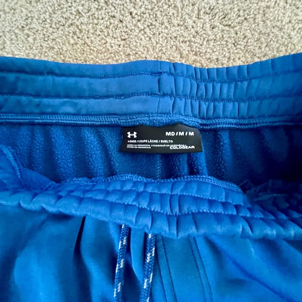 UA Heatgear Mens Blue Athletic Pants Sweatpants Size M - Picture 2 of 3